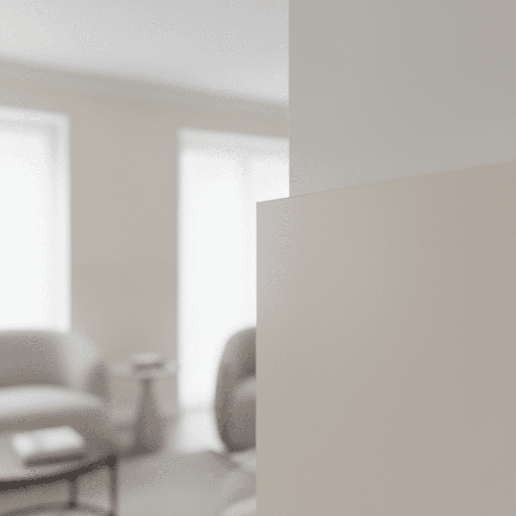 Freshly painted wall corner with crisp edge