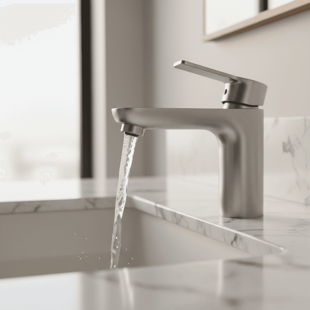 New bathroom fixture installation